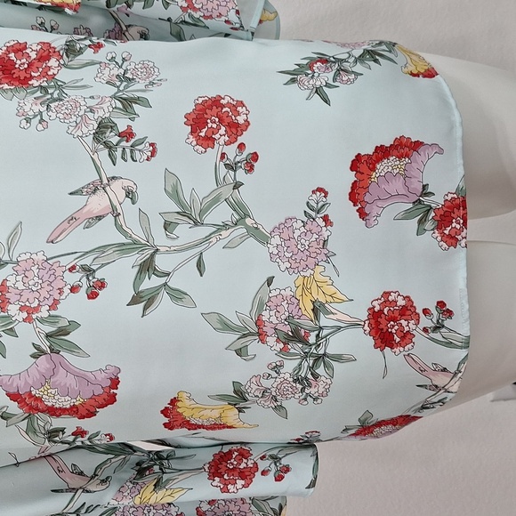 Investments Floral Cottagecore Coquette Boho Kimono Bell Sleeve Blouse Size XL - Picture 7 of 10